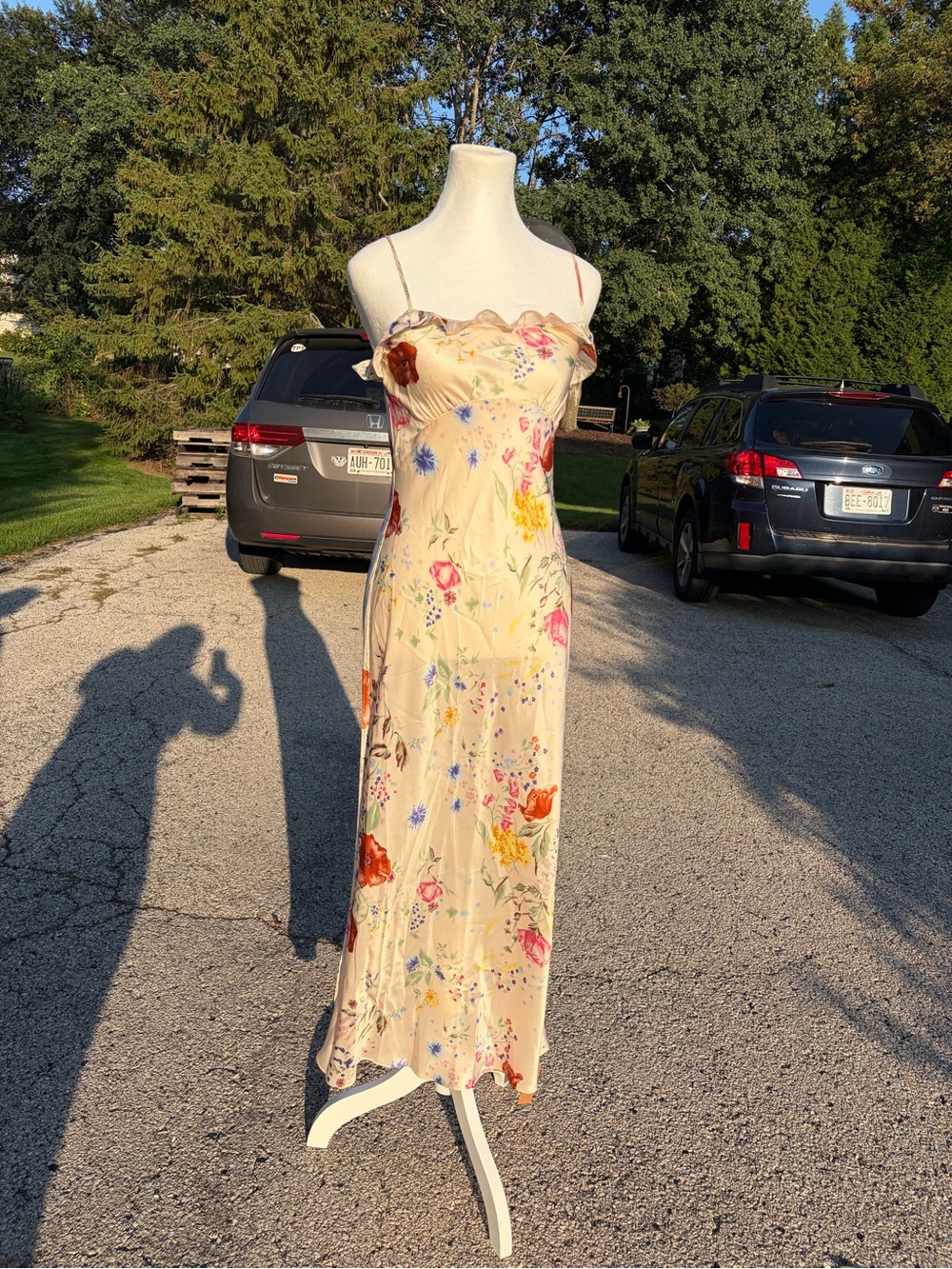 NWT Reformation Aribella Silk Midi Dress Etude Floral Size XS